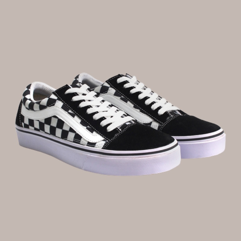 Sepatu Motif Vans Berkualitas Cowo Style Kasual Modern