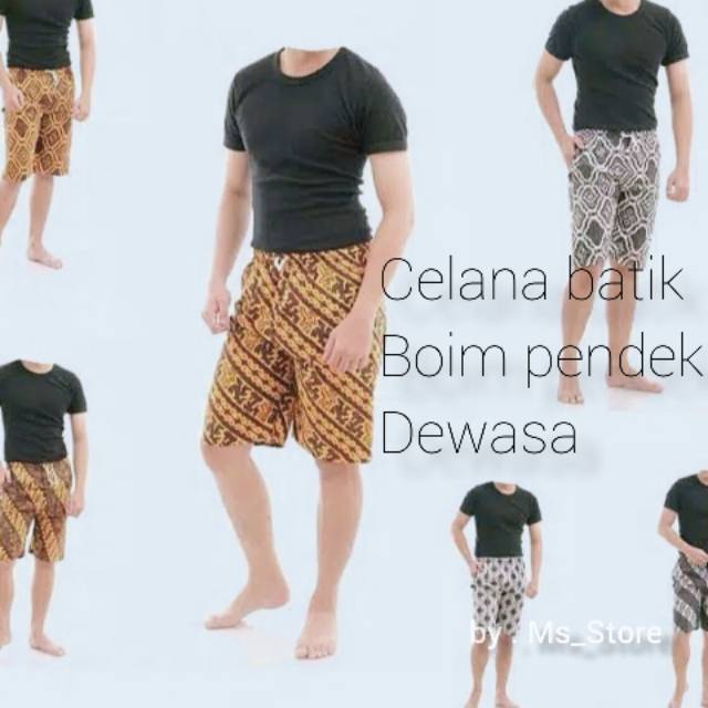  Celana  Batik  Boim Pria  fit to L Harian Murah Panjang 