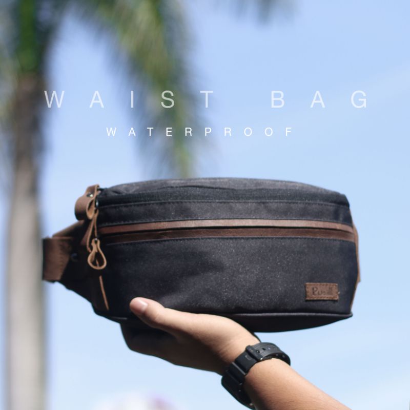 Tas Selempang Slempang Pria Waistbag Kulit Sapi Original