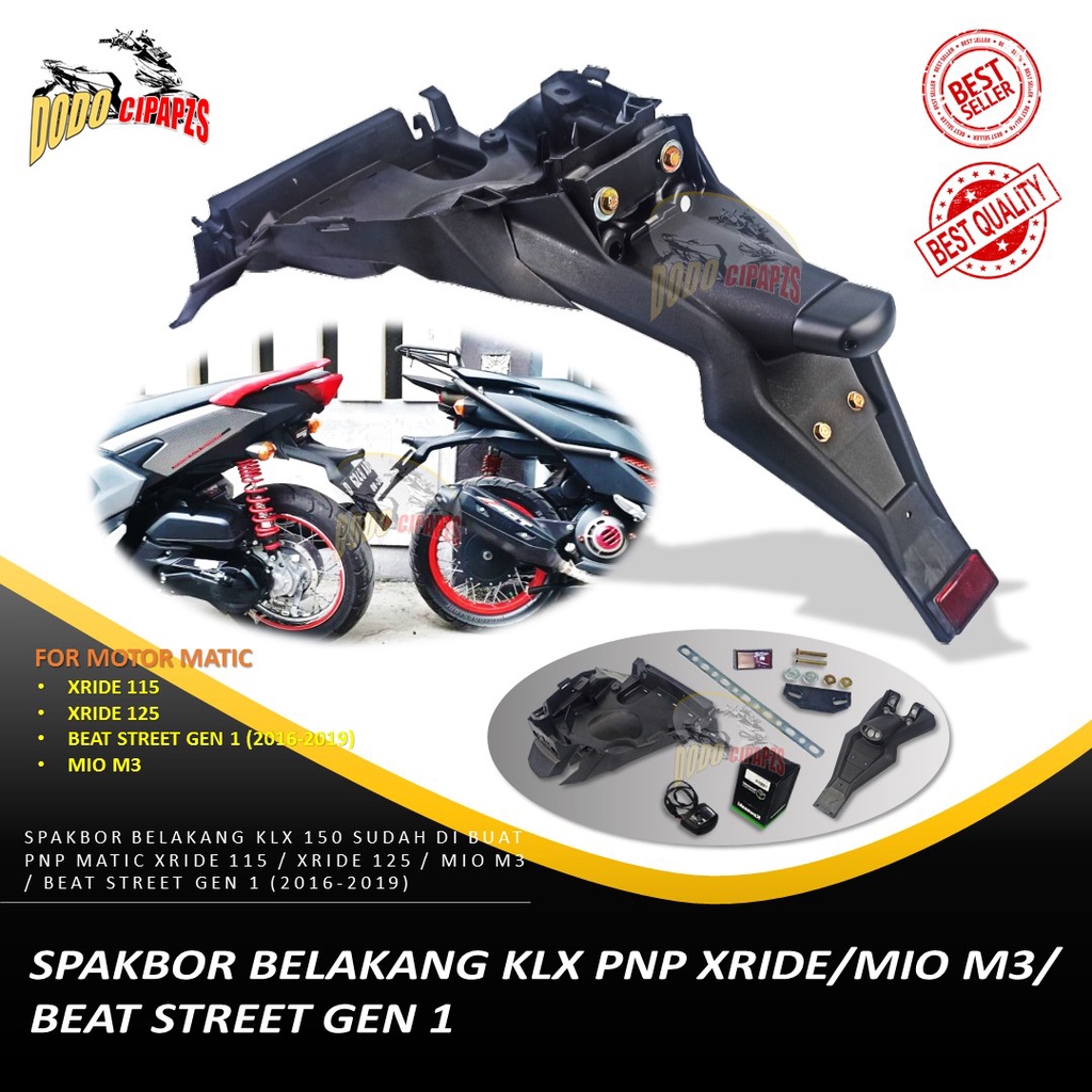 SPAKBOR BELAKANG KLX PNP MATIC / SPAKBOR BELAKANG KLX PNP XRIDE, BEAT STREET GEN 1, MIO M3