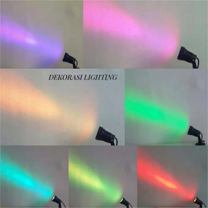 Lampu | Lampu Taman Sorot Colour Rgb Led 3W Spotlight Warna Warni Waterproof
