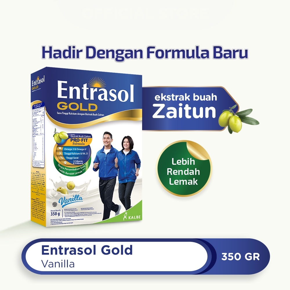 

ENTRASOL GOLD VANILLA 350 G SUSU KALSIUM SUSU ORANGTUA SUSU OSTEOPOROSIS