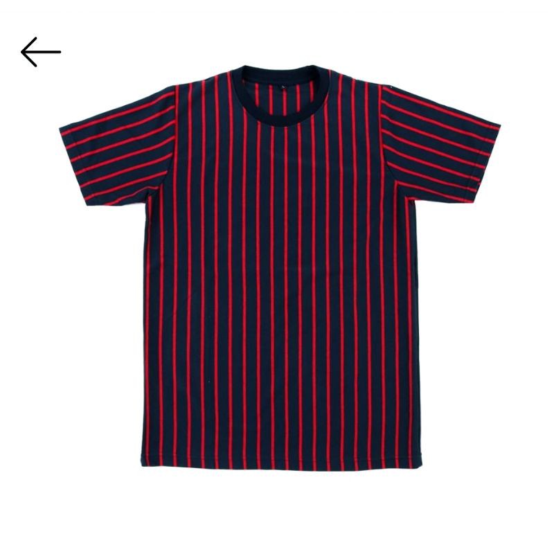 Kaos Stripe Vertical Series Navy dan Hitam Cotton Premium