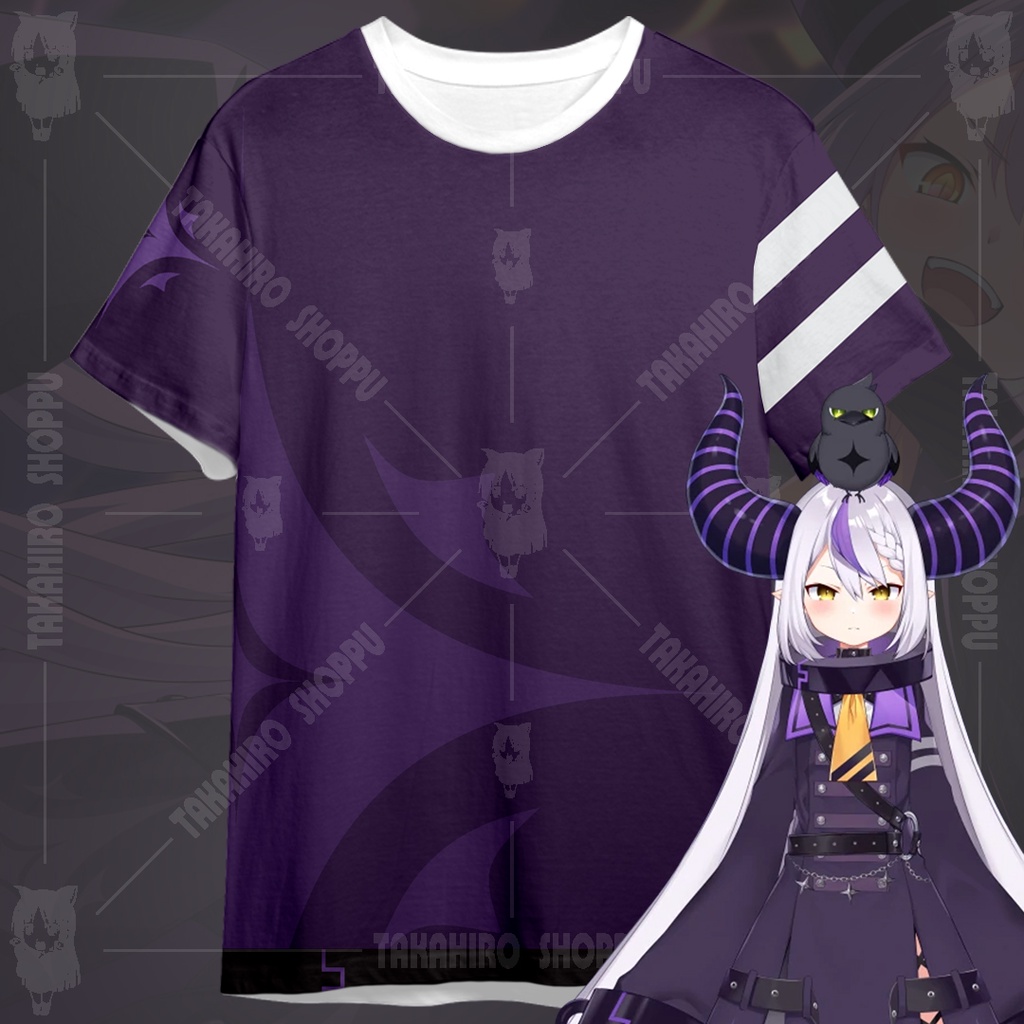 T-shirt/Kaos Full Print HOLOLIVE LA+ DARKNES Vtuber VirtualYoutuber