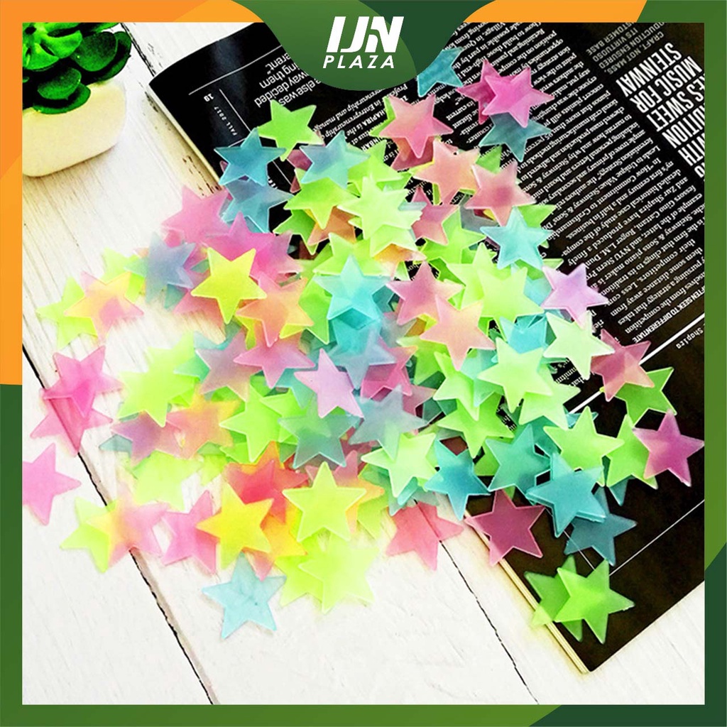 ❤ IJN ❤ Stiker Bintang Isi 100 Pcs Sticker Glow In The Dark Hiasan Dekorasi Rumah