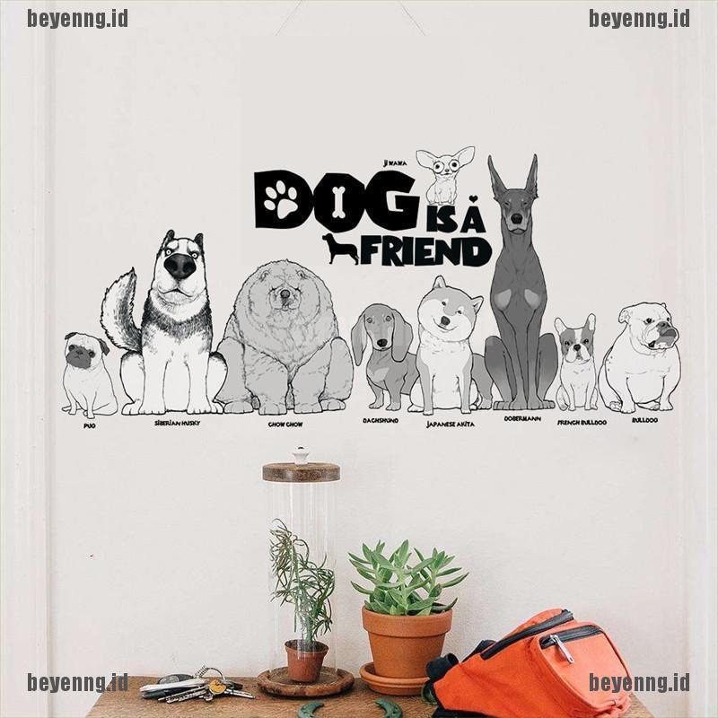 Bey Stiker Dinding Gambar Anjing Tulisan Dog Is A Friend Untuk Dekorasi Rumah