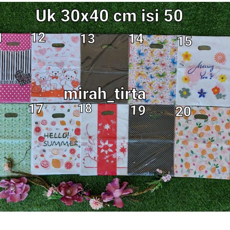 

➭ ❤❤30x40cmKantong kresek plong motif olshop online shop 30x40 . Kresek baju distro . kantung olshop ۞