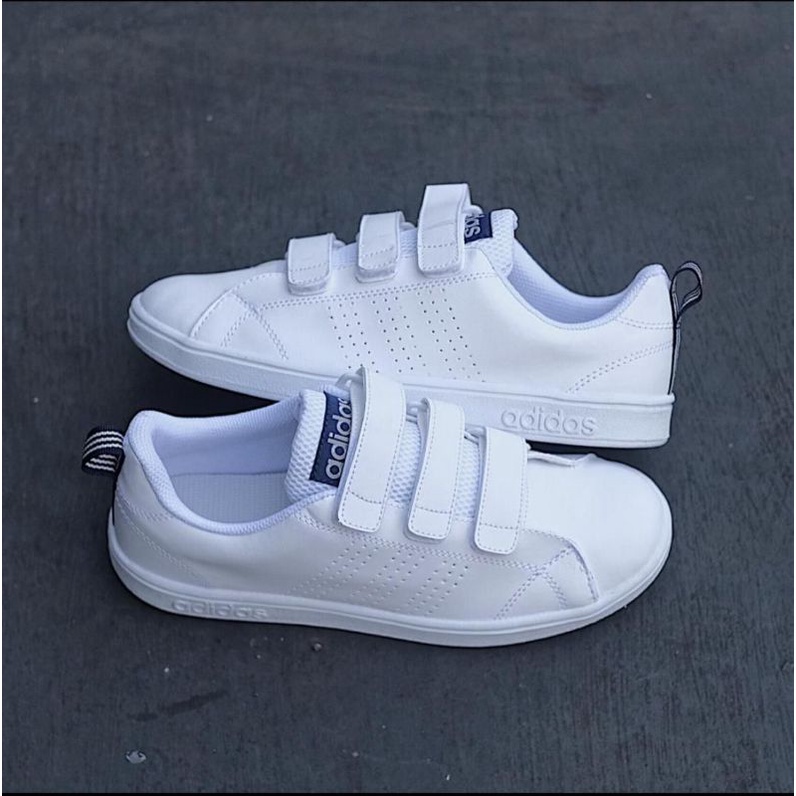 ADIDAS NEO ADVANTAGE VELCRO WHITE NAVY ORIGINAL 100% - SEPATU ADIDAS ORIGINAL 100% - ADIDAS ORIGINAL