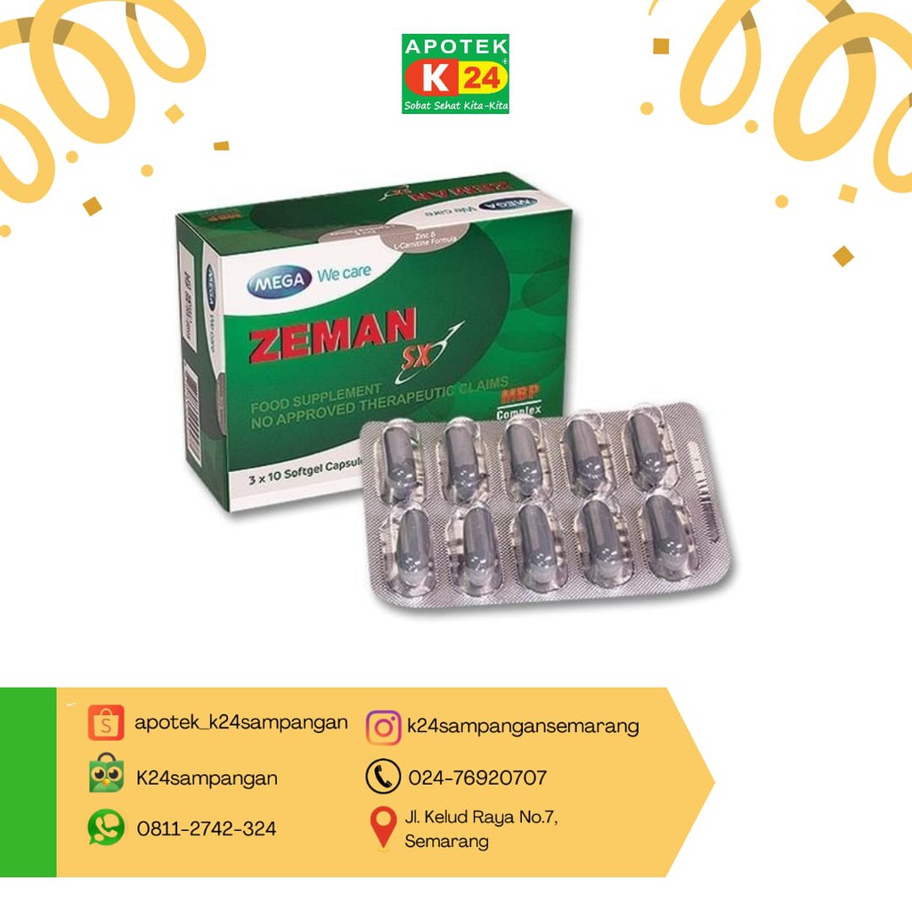 Jual ZEMAN SX isi 10 kapsul / OBAT MEMBANTU KESUBURAN PRIA Indonesia