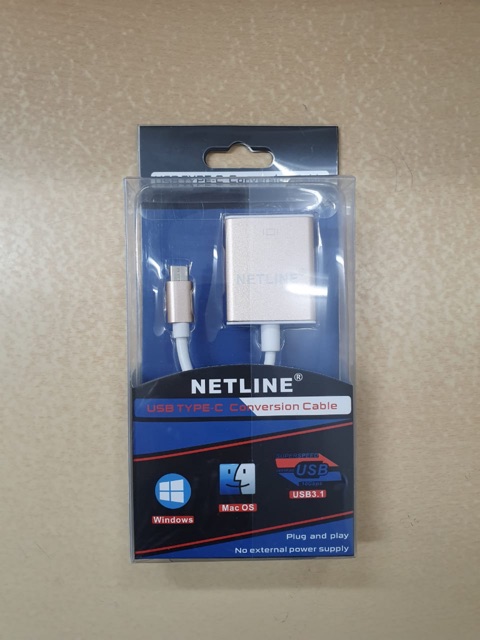 Kabel usb 3.1 Type-C input to HDMI output Netline