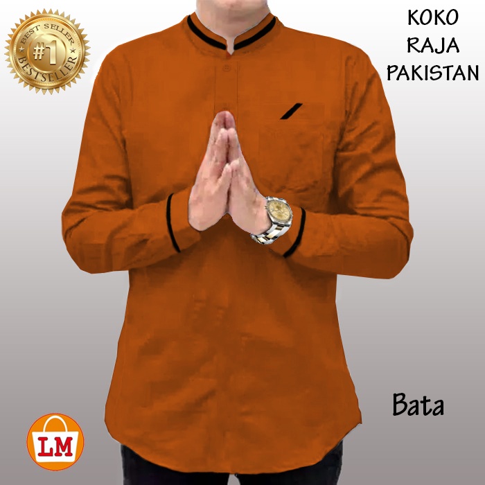 Baju Koko Pria Lengan Panjang QURTA RAJA PAKISTAN JUMBO SIZE LMS 15351 15353 15355 15357 15359