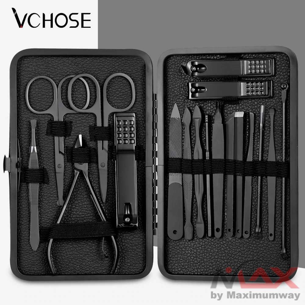 VCHOSE Set gunting kuku PROFESIONAL 555 Set Perlengkapan Manicure Pedicure super tajam Cutters