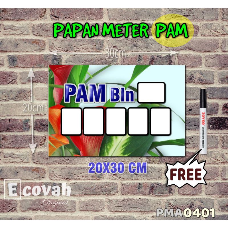 

Ecovah Papan Meter Listrik PLN PAM motif Unik - Tropical 01