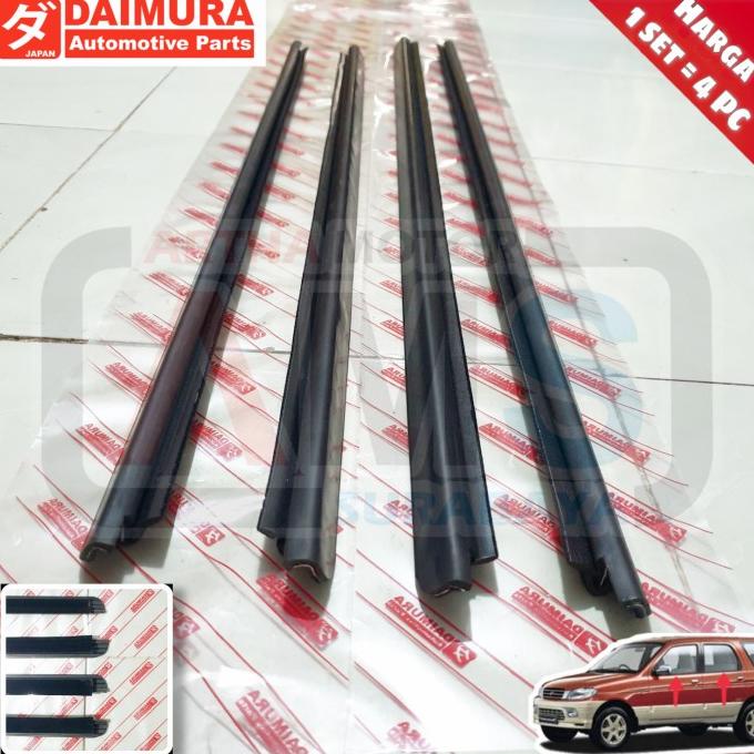 +++++] Karet pelipit list lis kaca wheater Strip mobil Taruna Luar 1 set