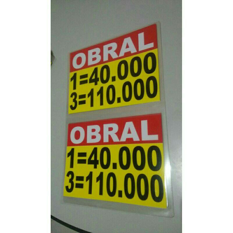 

Harga Obral Laminating /1Folio dapat 2 pcs / Hargaobral / Obralan / Bandrol Harga