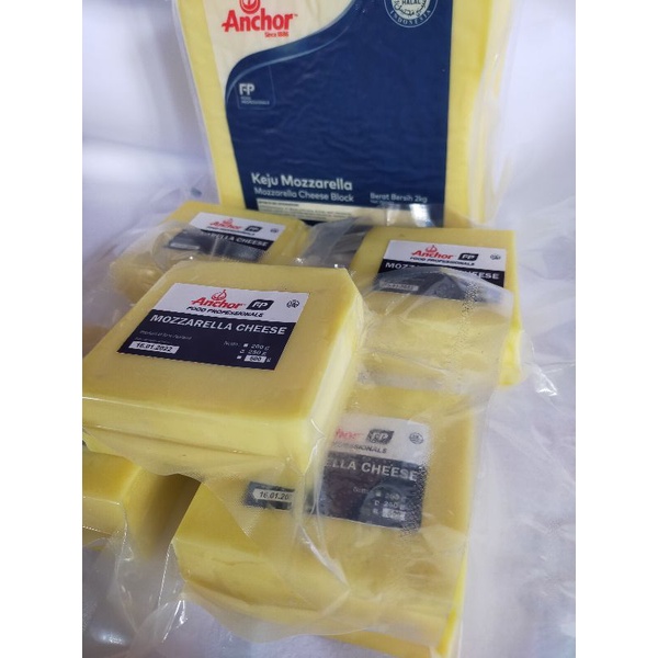 Anchor Keju Mozzarella 250 gr Halal Free Bubble Wrab dan Karton Termurah