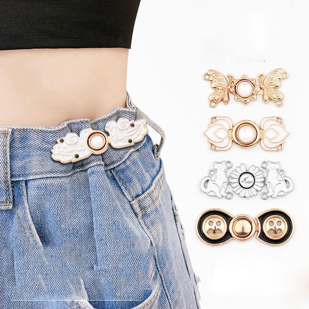 REBUY Rebuy Wanita Bros Perempuan Musim Panas Retro Hadiah Bunga Perhiasan Fashion Kelinci Kartun Logam Pengencang Pinggang Pin