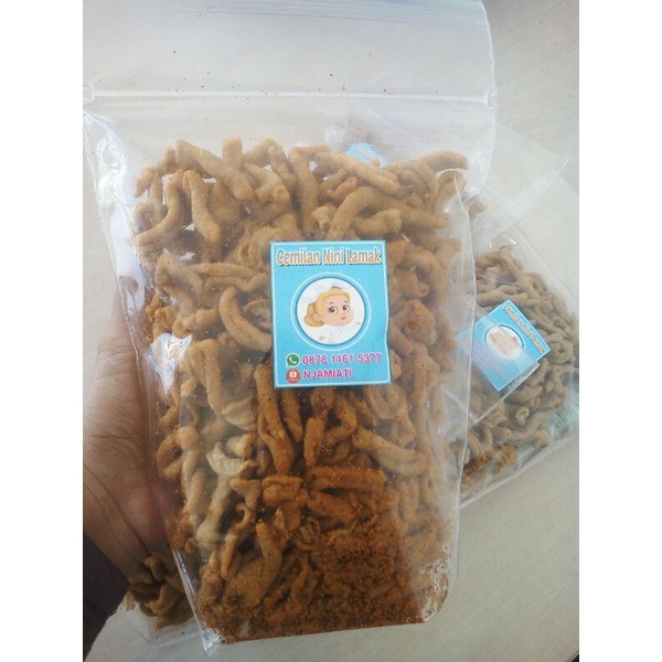 

Kripik usus renyah 250gr Cemilan Nini Lamak