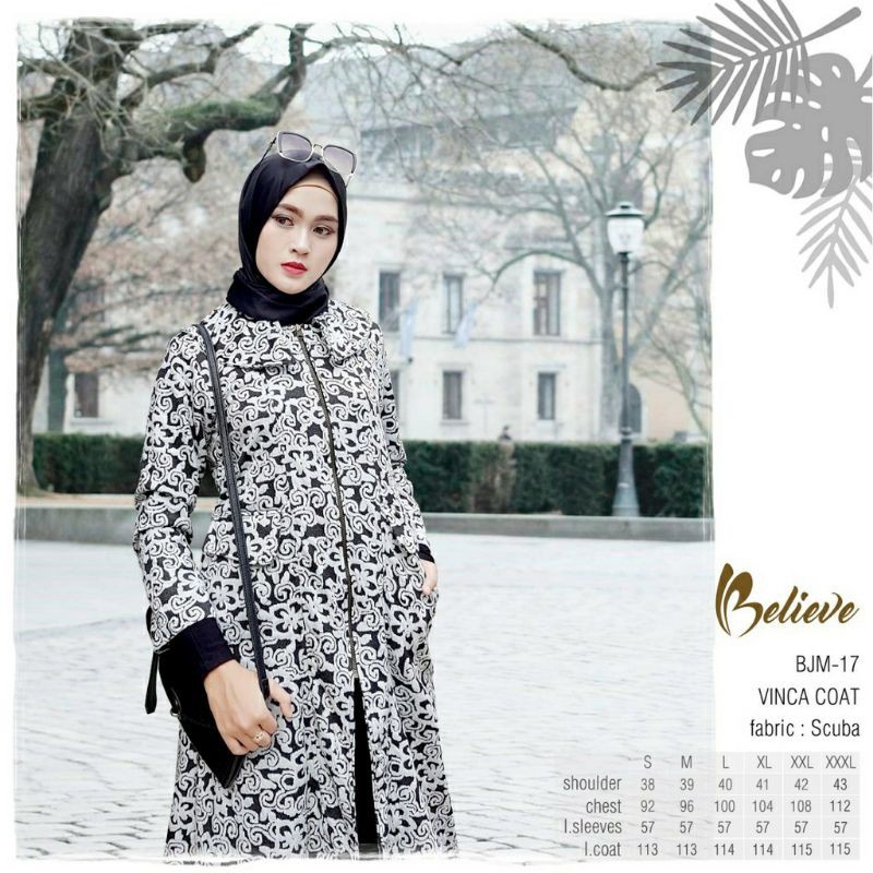 BELIEVE JM 17 BJM 17 || JAKET MUSLIMAH (COAT)