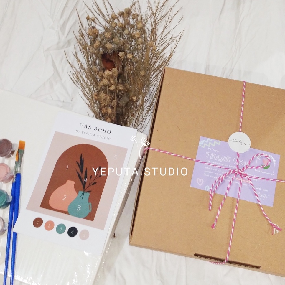 

Paint by number kit | gift box | hampers kado | kanvas 20x20