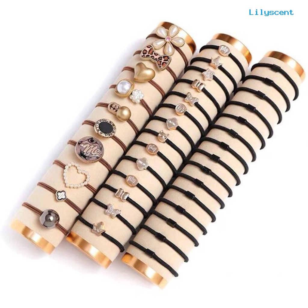 Ls 60Pcs Karet Rambut Elastis Bahan Metal Untuk Wanita