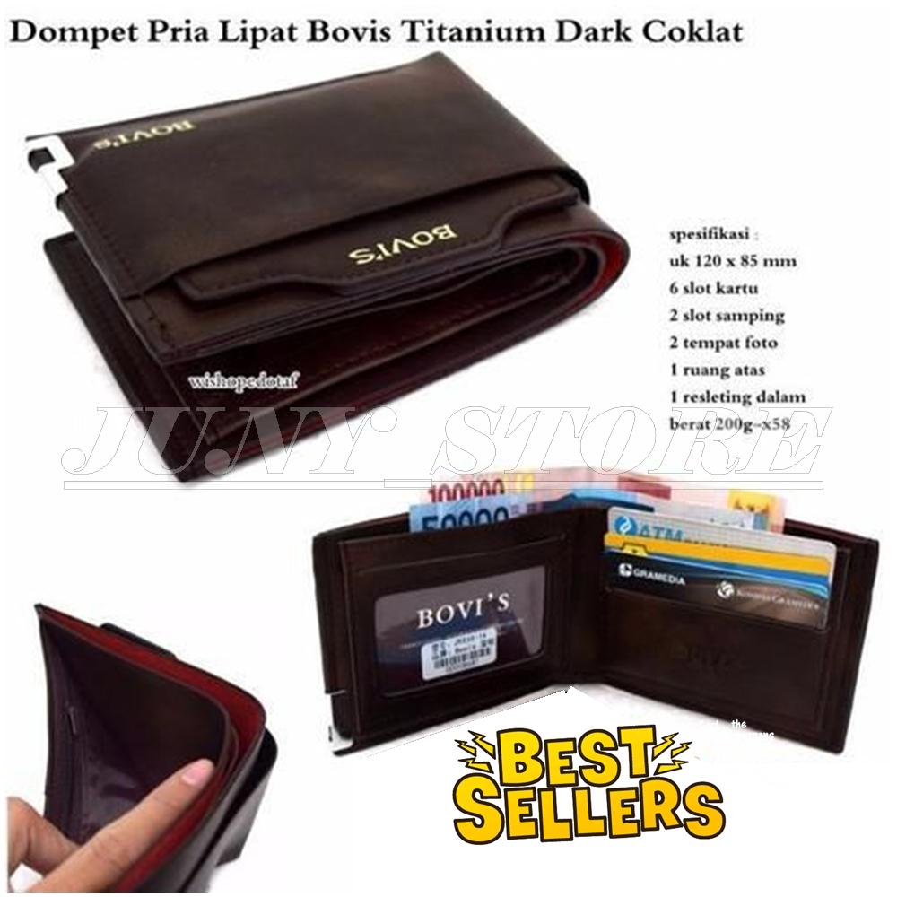 Dompet Pria Bovis J09 & Co PU-premium - Dark Coklat ( Harga Grosir )