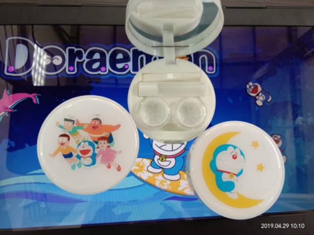 Tempat softlens Doraemon bulat lucu / Softlencase