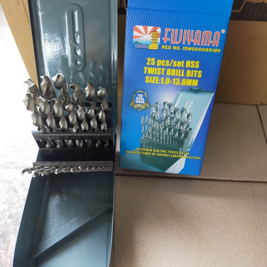 mata bor besi 25pcs drill Bits HSS fujiyama