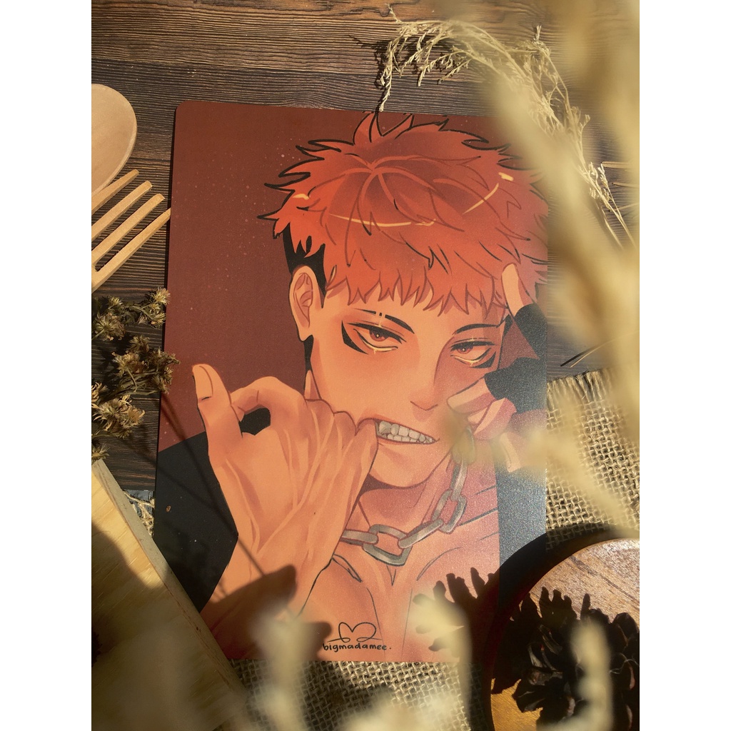Jujutsu Kaisen JJK Artprint/Kertas Ganteng/Poster/Photocard A5 (PREMIUM QUALITY)-Itadori Yuuji