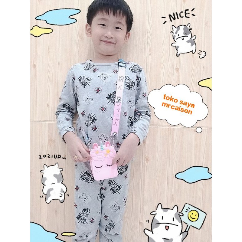 TAS JELLY anak lucu karakter biscuit kodok dino lilo unicorn fashion