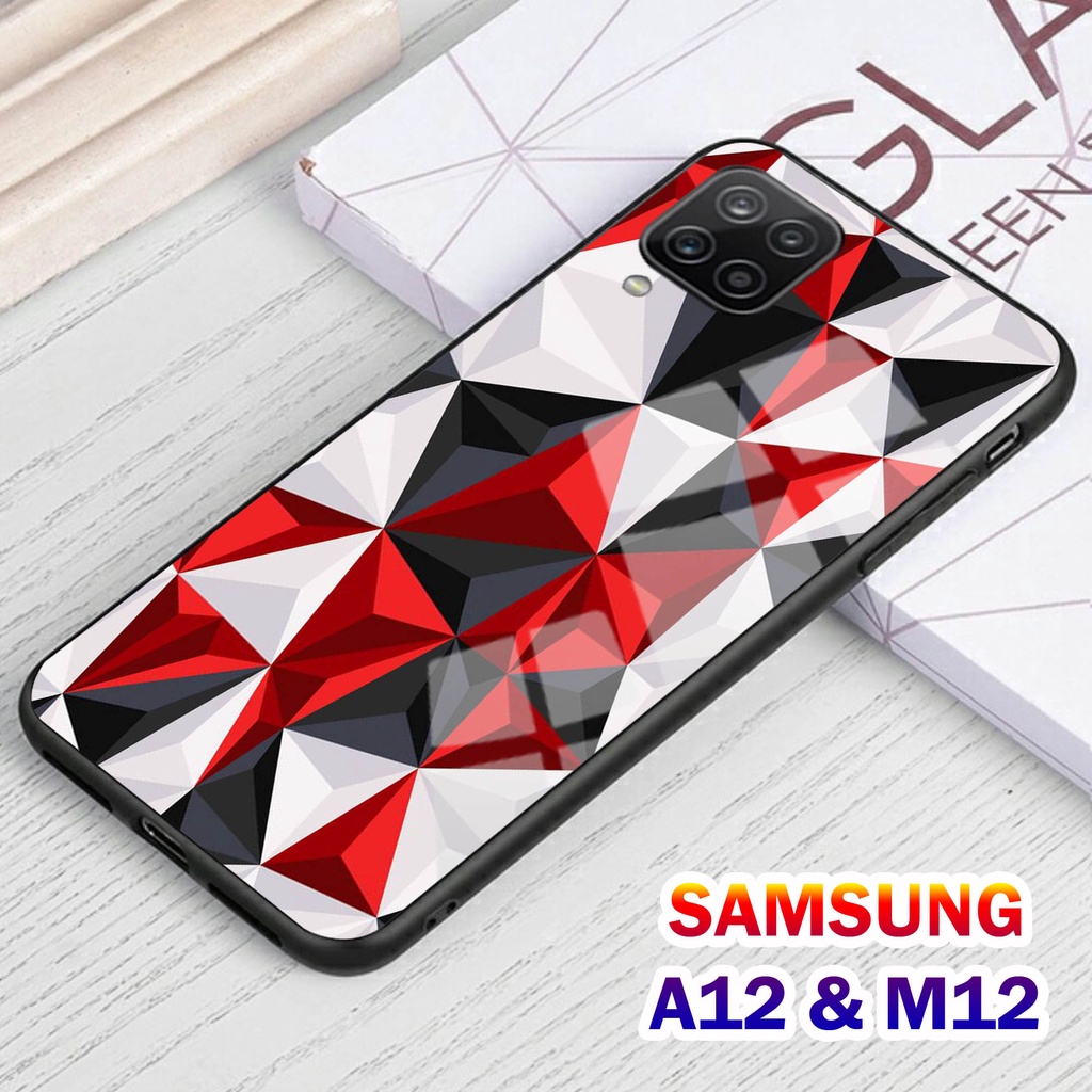 Softcase Glass Kaca SAMSUNG A12 , M12 - Casing HP SAMSUNG A12 , M12 [ S36 ].