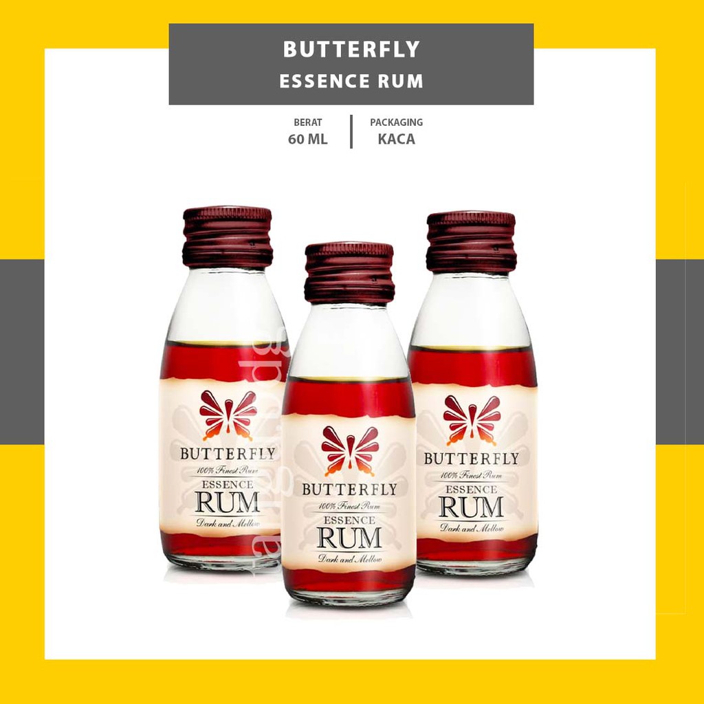 

RUM ESSENCE BUTTERFLY 60ML - RHUM JAMAICA - RUM KOEPOE KOEPOE - RHUM KUPU KUPU - PERISA RUM