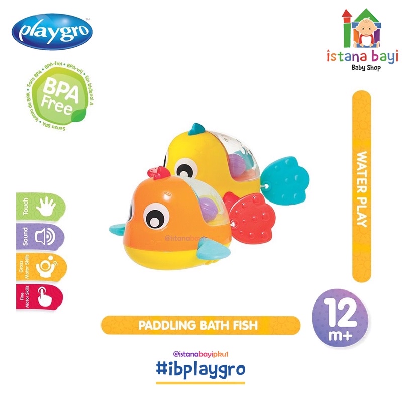 Playgro Baby Paddling Bath fish - Mainan Mandi Anak