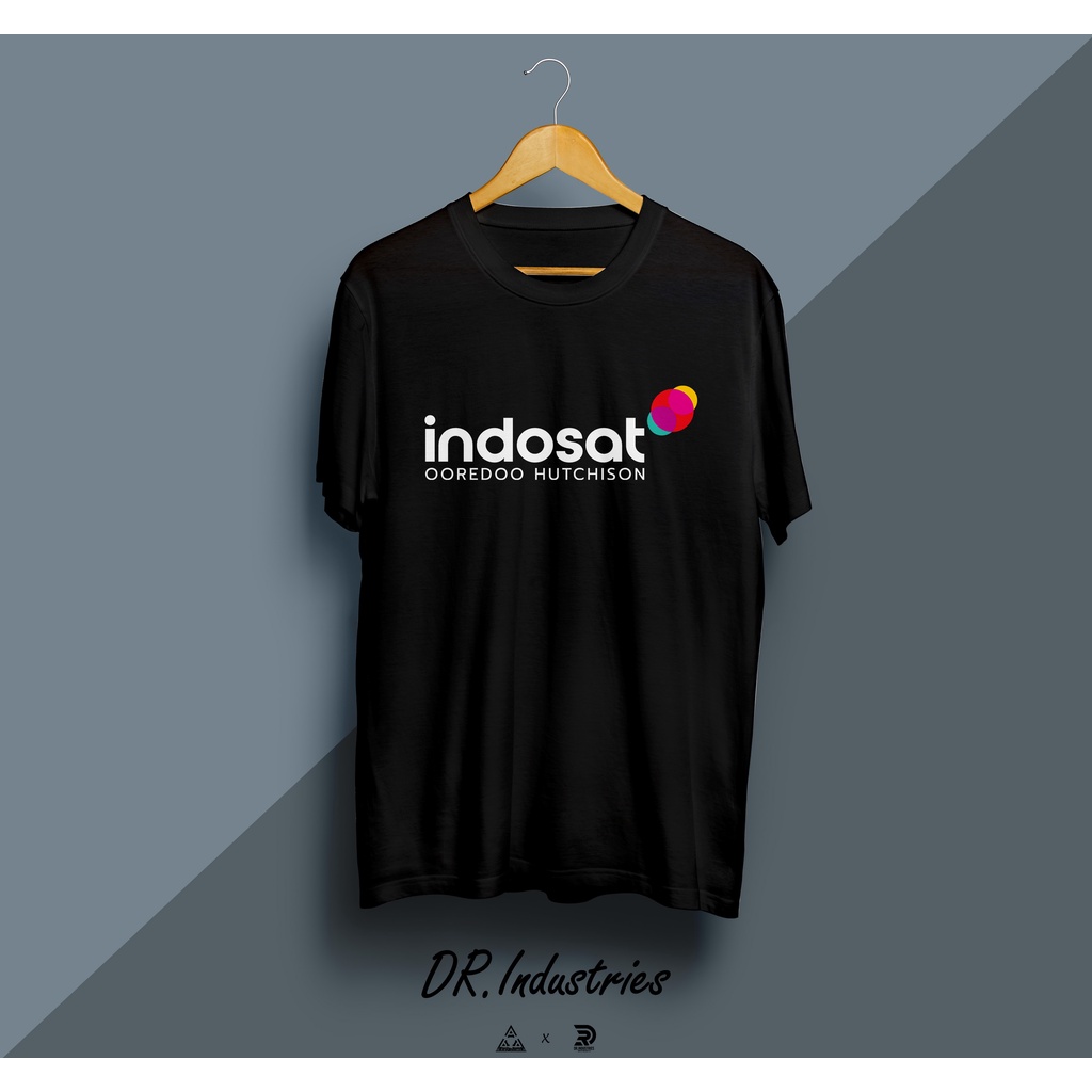 Kaos indosat Ooredoo Hutchison logo Baru Perusahaan - DR INDUSTRIES