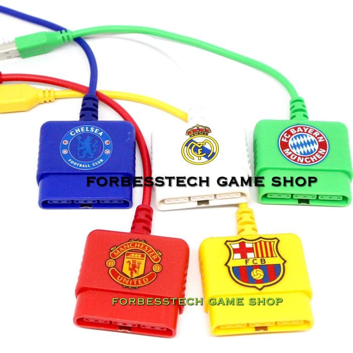 Converter Konverter Single 1 Slot Stik PS2 to PC PS3 Warna Logo Bola