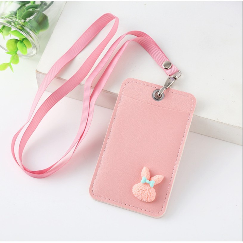 Tempat kartu eksklusif / ID card / Tag holder Dengan tali strap