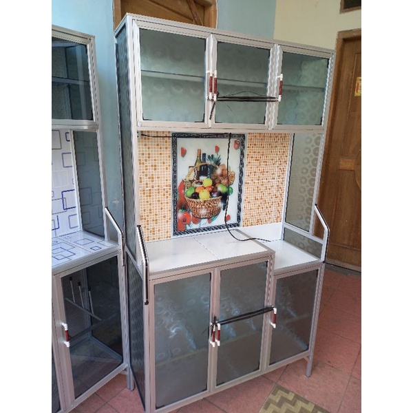 Lemari dapur//Rak piring alumunium//Kitchen set