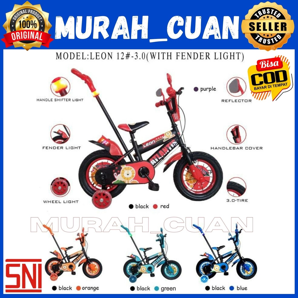 Jual Sepeda Anak BMX ATLANTIS LEON 12 Inch Ban Jumbo Besar 3.0 Fatbike