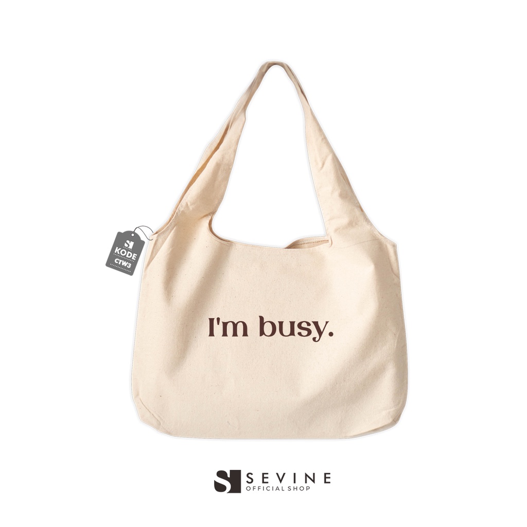 Sevine Tote Bag Kanvas Bonnie Tas Wanita Kuliah Fashion Laptop Totebag Quotes Motivation Aesthetic Vintage Series - CTW