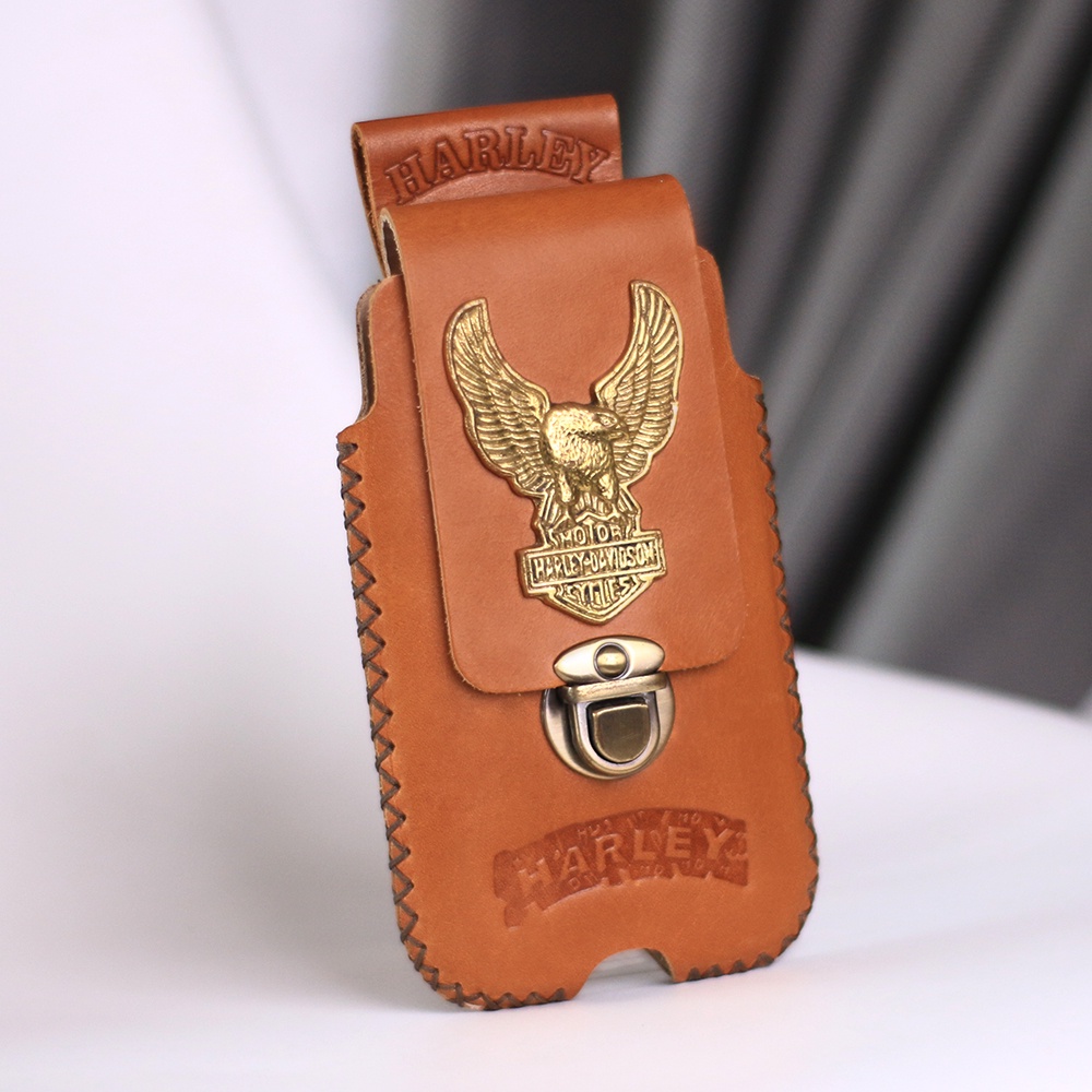 P001 C TAS PINGGANG HANDPHONE FULL KULIT SAPI ASLI 100% PREMIU