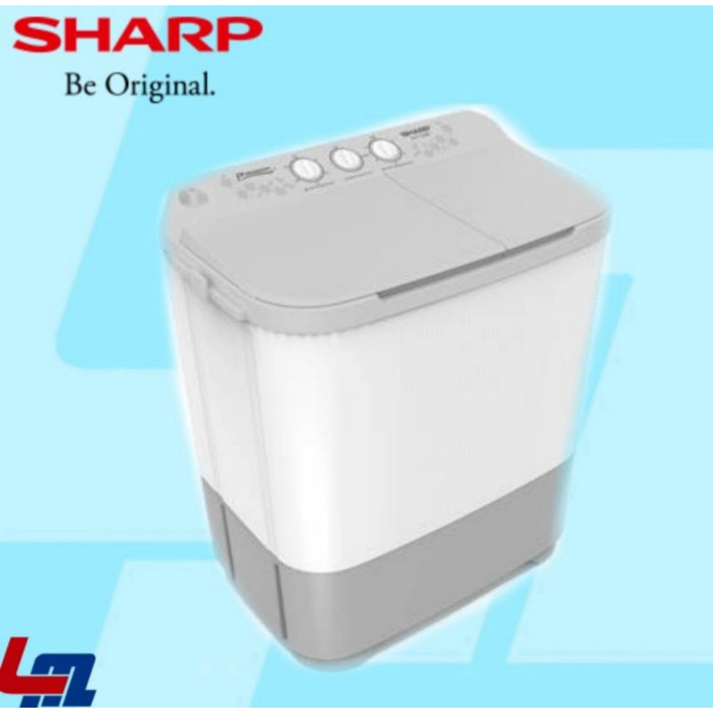 SHARP Mesin Cuci 2 Tabung 8kg EST90MW / ES-T90MW
