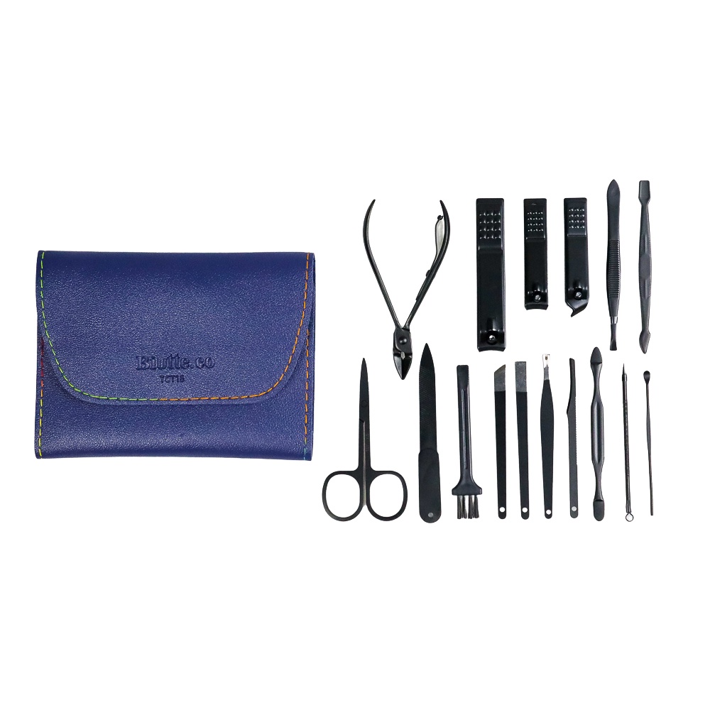 Biutte.co Set Gunting Kuku Manicure Nail Clippers Pedicure Kit 16 in 1 - TCT16 VIO