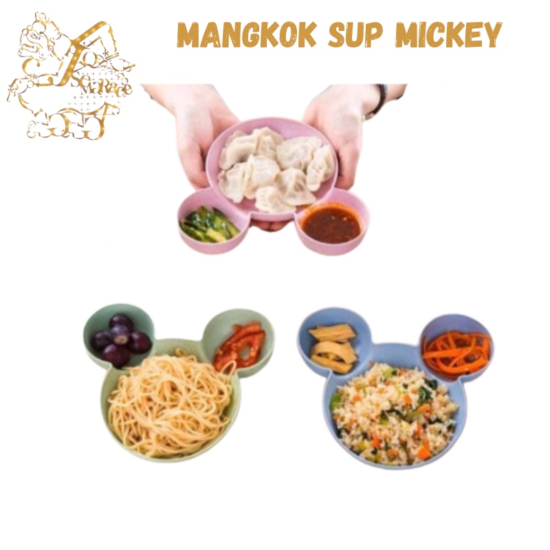 MANGKOK SUP ANAK JERAMI MOTIF MICKEY