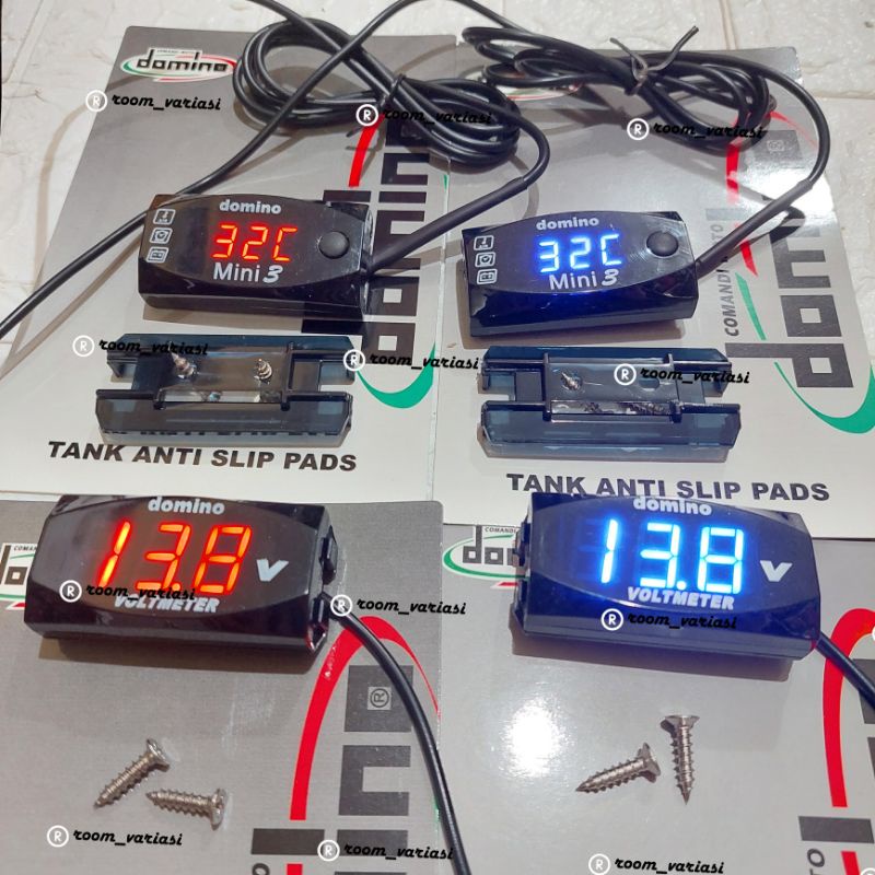 VOLT METER AKI MOTO VOLT 12 VOLT VOLTMETER AKI SUHU DAN JAM UNIVERSAL MOTOR