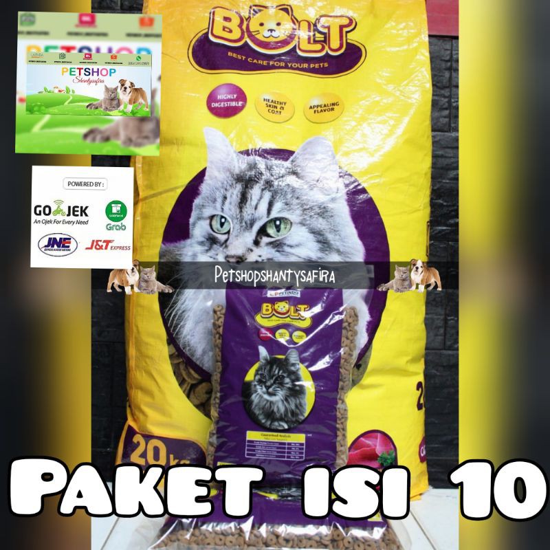 MAKANAN KUCING PAKET ISI 10 BOLT IKAN / BOLT DONAT / BOLT SALMON KHUSUS GRAB/GOJEK