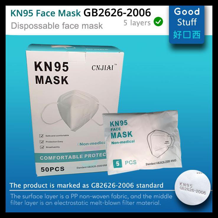 Masker Kn95 5Ply Gb2626 Original | 1 Box = 50 Pcs