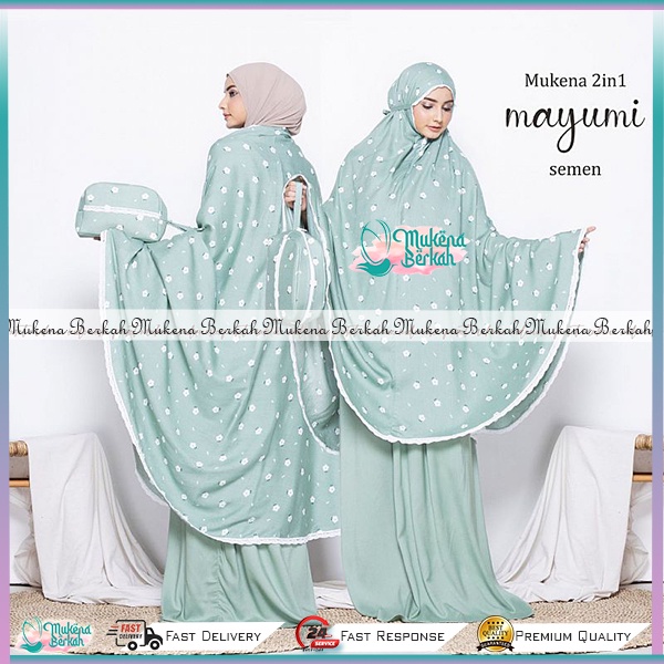 Mukena ponco mayumi 2in1 Traveling Ponco Mukena Premium