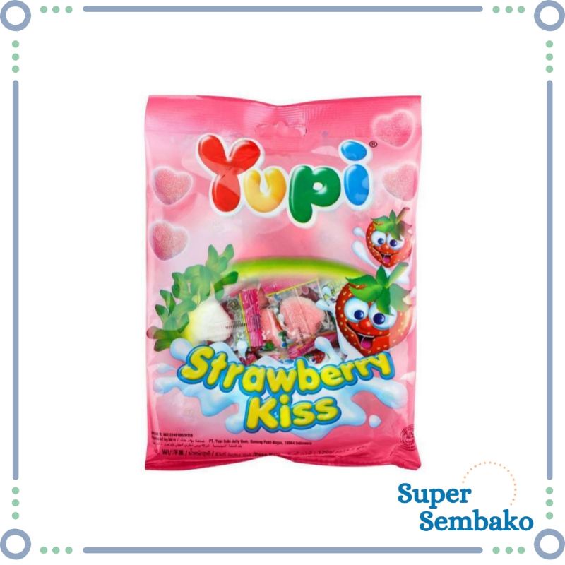 

SNACK PERMEN CEMILAN MANISAN YUPI STRAWBERRY KISS 120gr