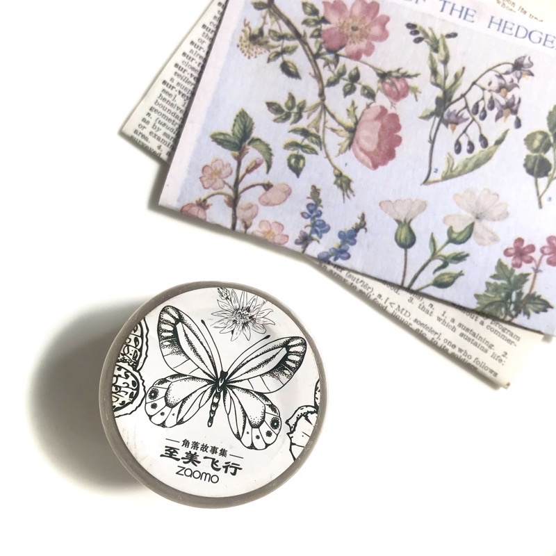 

VINTAGE BUTTERFLY WASHI TAPE UNTUK JOURNAL/SCRAPBOOK
