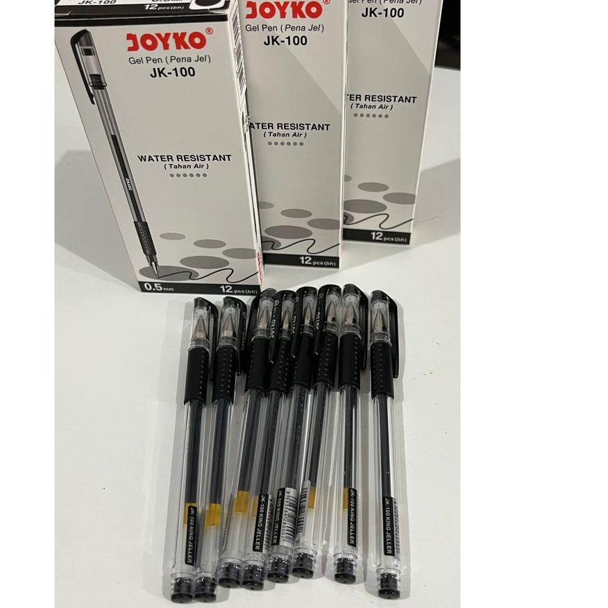 

ア 12 PCS GEL PEN / PENA JEL JOYKO HITAM / JK - 100 Limited